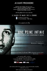 Avant première une peine infinie, histoire d'un condamné à mort. Le vendredi 21 mars 2014 à Villetaneuse. Seine-saint-denis.  12H00